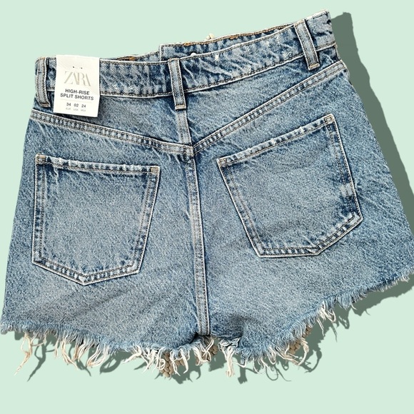 NWT Zara Women’s High-Rise Split Shorts Size 2 - Picture 4 of 11
